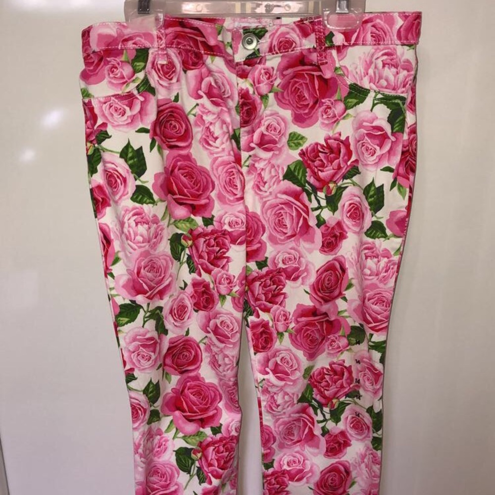 CHILDRENS PLACE GIRLS FLORAL JEANS (14)